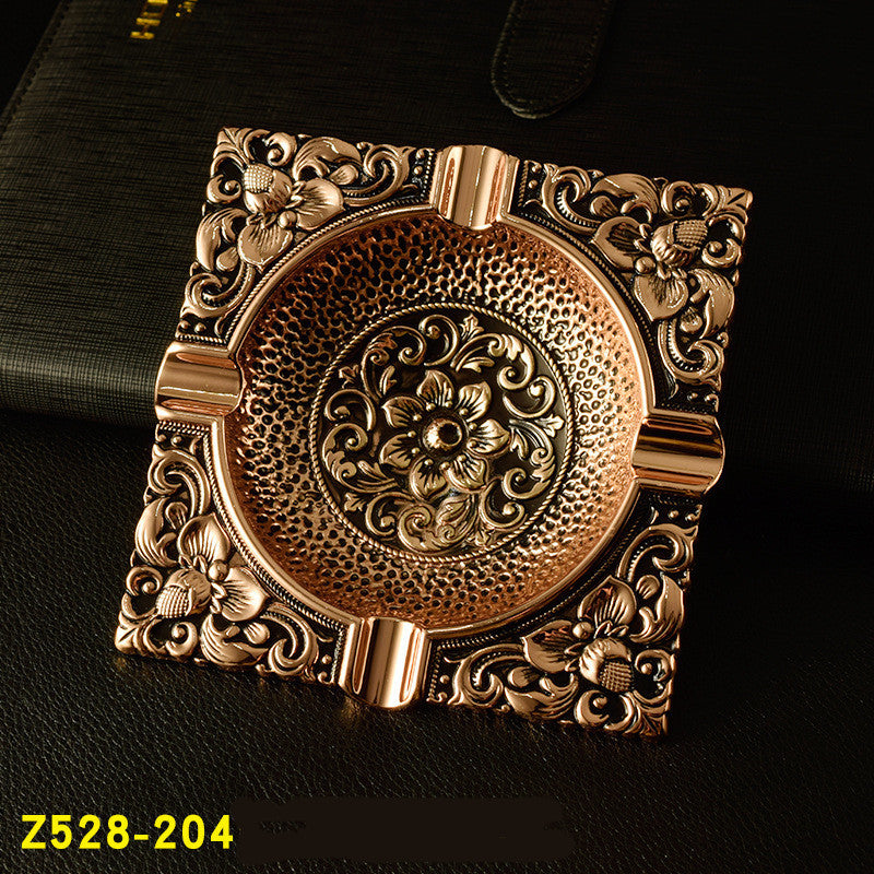 Vintage Pattern Metal Ashtray