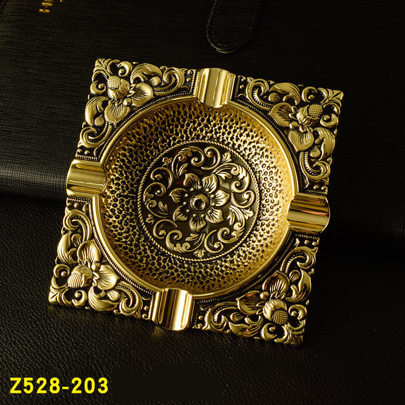 Vintage Pattern Metal Ashtray
