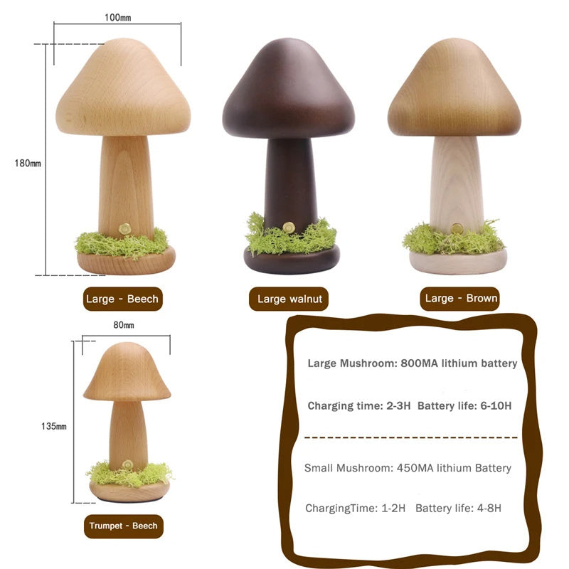 Twisted Mushroom Night Warm Light Touch