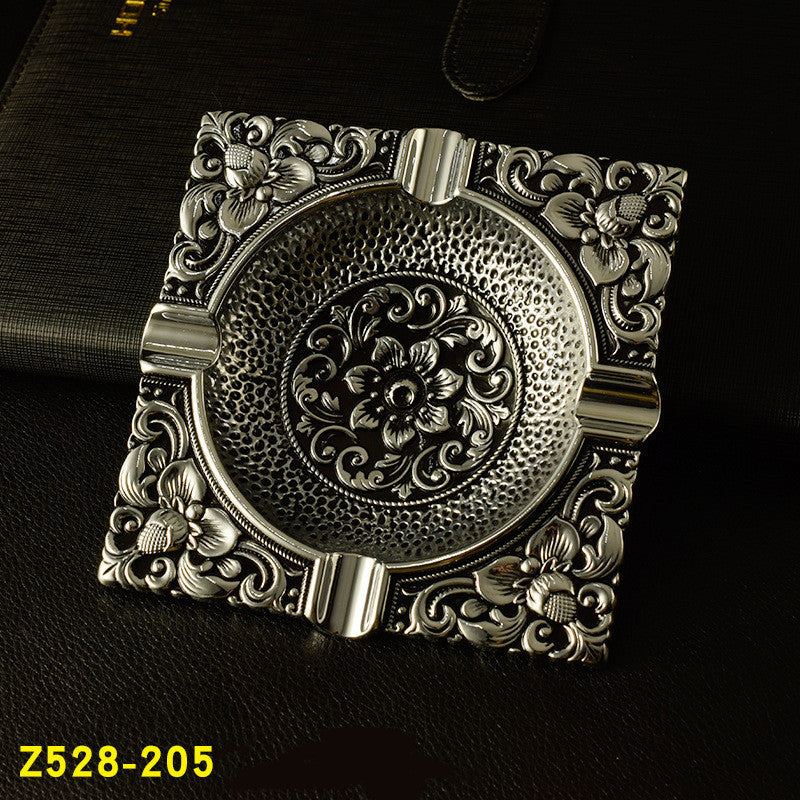 Vintage Pattern Metal Ashtray