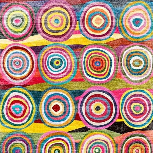 Striped Ethnic Style Floor Mat