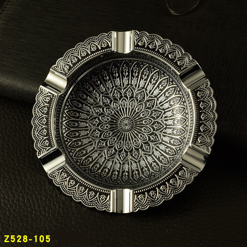 Vintage Pattern Metal Ashtray
