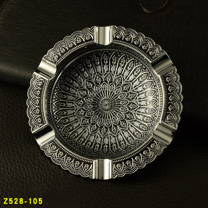 Vintage Pattern Metal Ashtray