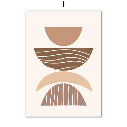 Line Leaves Geometric Abstract Boho Frames