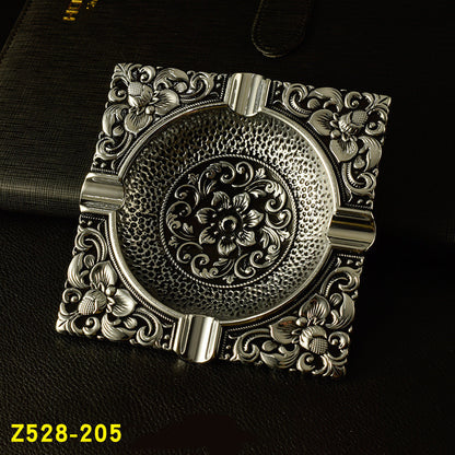 Vintage Pattern Metal Ashtray