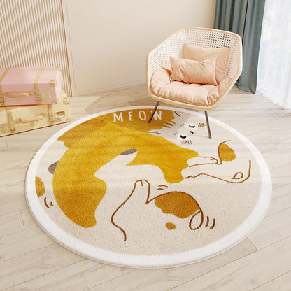 Cashmere-like Round Floor Mat