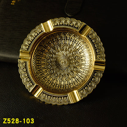 Vintage Pattern Metal Ashtray